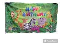 Safari Animals HBD Banner by Imported from Instaballoons