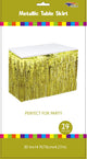 Gold Gold Metallic Table Skirt