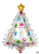 SS Christmas Tree White 31″ Foil Balloon by Imported from Instaballoons