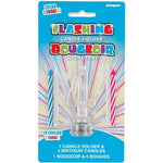 Unique Party Supplies #4 Flashing Candle Holder(5 count)