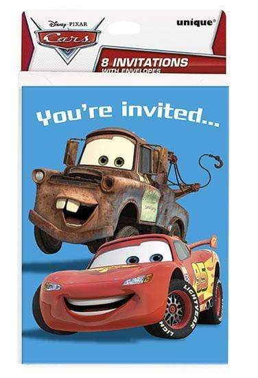 Disney Cars Invitations 8 count instaballoons Wholesale