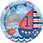 Unique Party Supplies Nautical 1st Birthday Plates9″ (8 count)