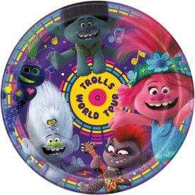 Trolls small paper plates – Party Animal Direct
