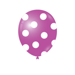 Fuchsia with Polka Dots 12″ Latex Balloons (8)